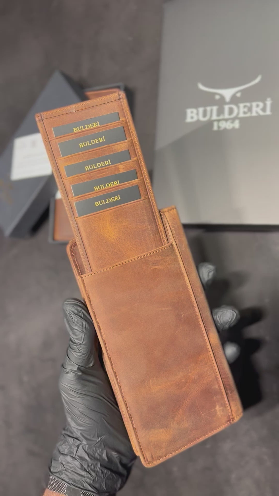 Genuine Leather Wallet with Business Card Phone Compartment